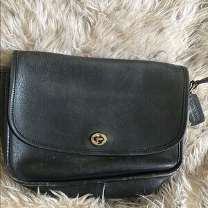 Coach Black Leather Crossbody Bag